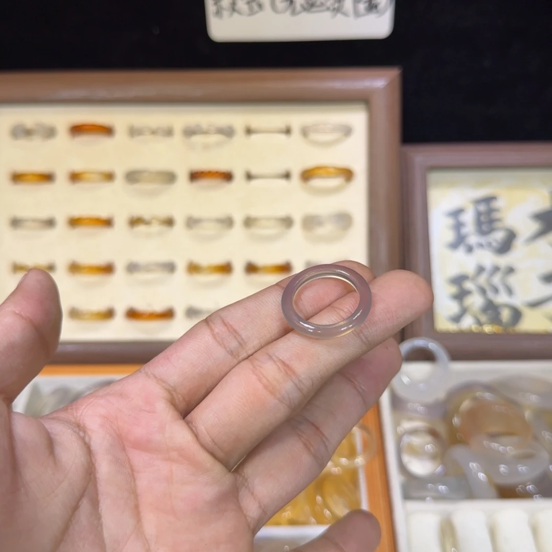 玛瑙/玉髓戒指未镶嵌118号港14