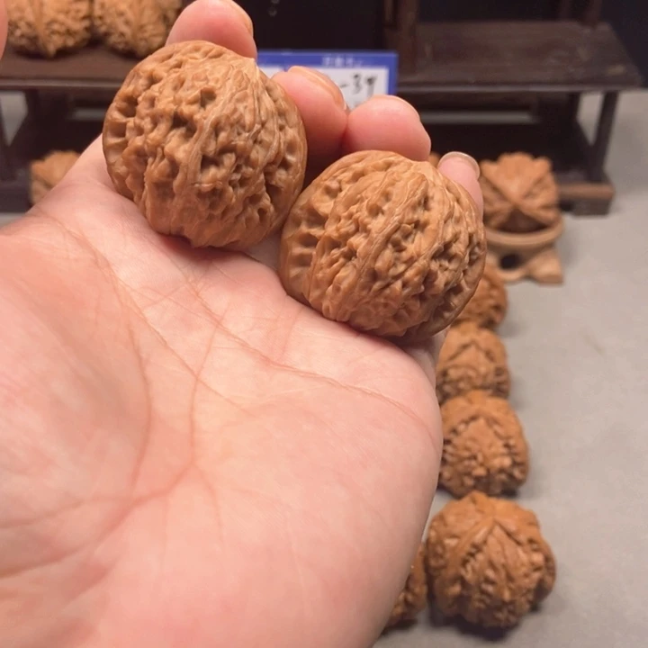 文玩核桃把件39磨盘