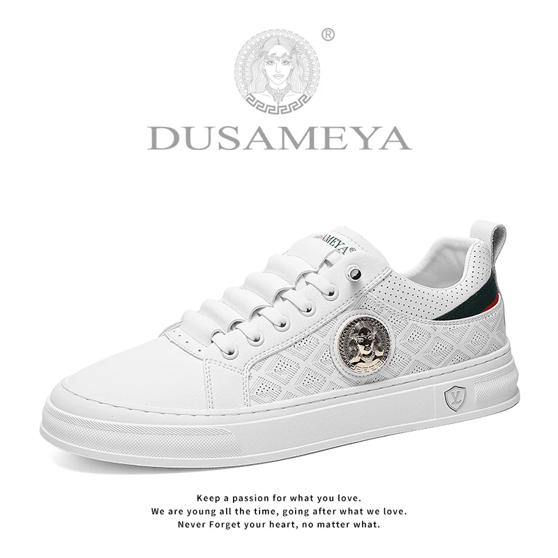DUSAMEYA/杜莎米娅奢品男鞋轻奢休闲百搭潮高端运动透气板鞋6738