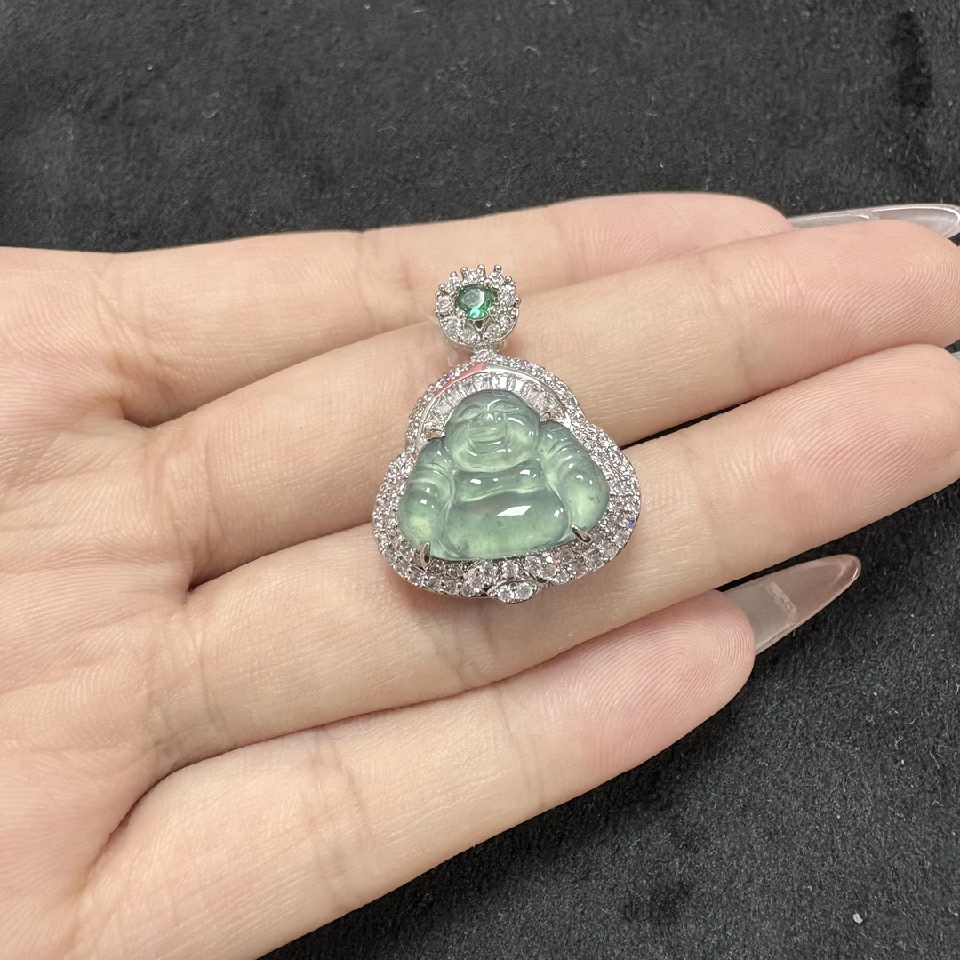 【睿泽鉴宝】翡翠佛公吊坠 12*15*2 KS0100086