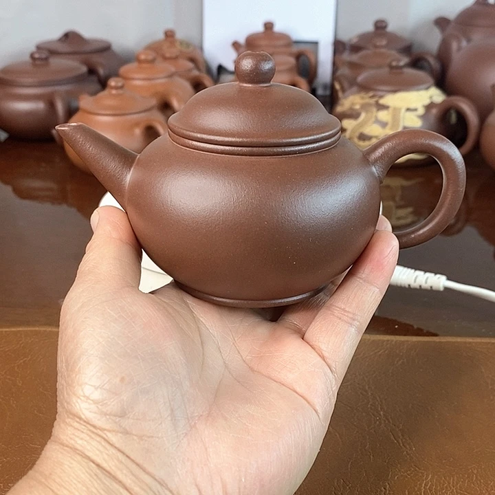 茶壶紫砂老紫泥水平175cc