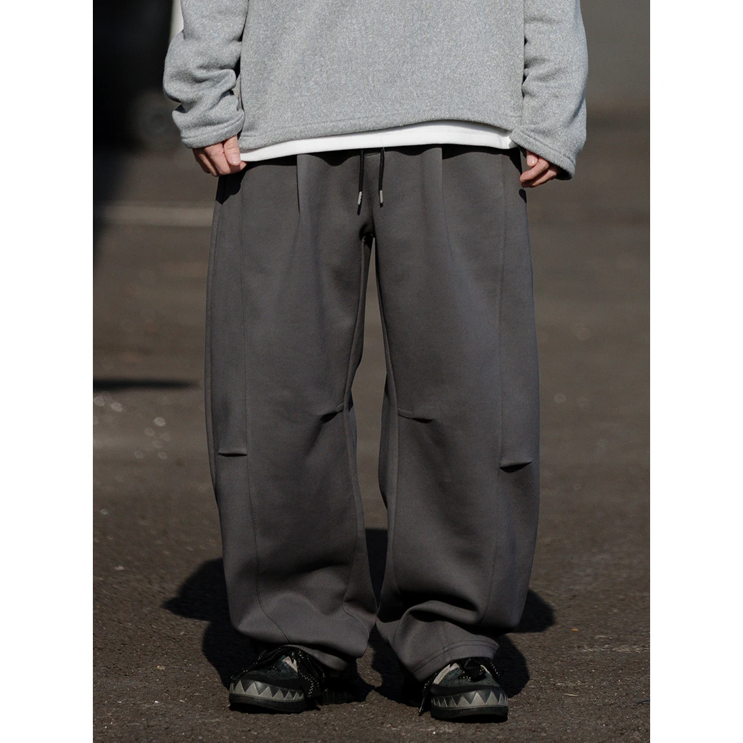 夏季宽松立体裁剪长裤青少年日系复古卫裤 LF2581