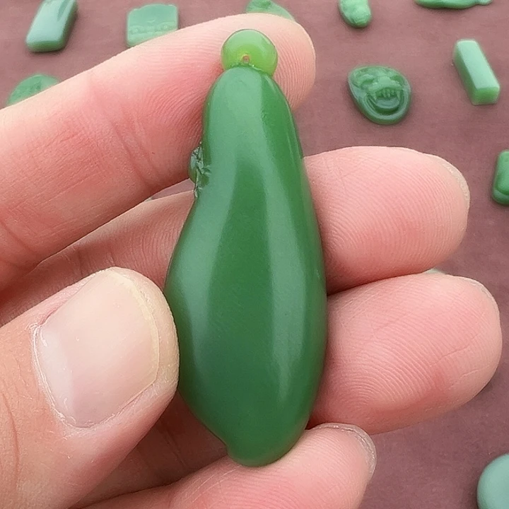 和田玉（碧玉）未镶嵌吊坠(不含链)