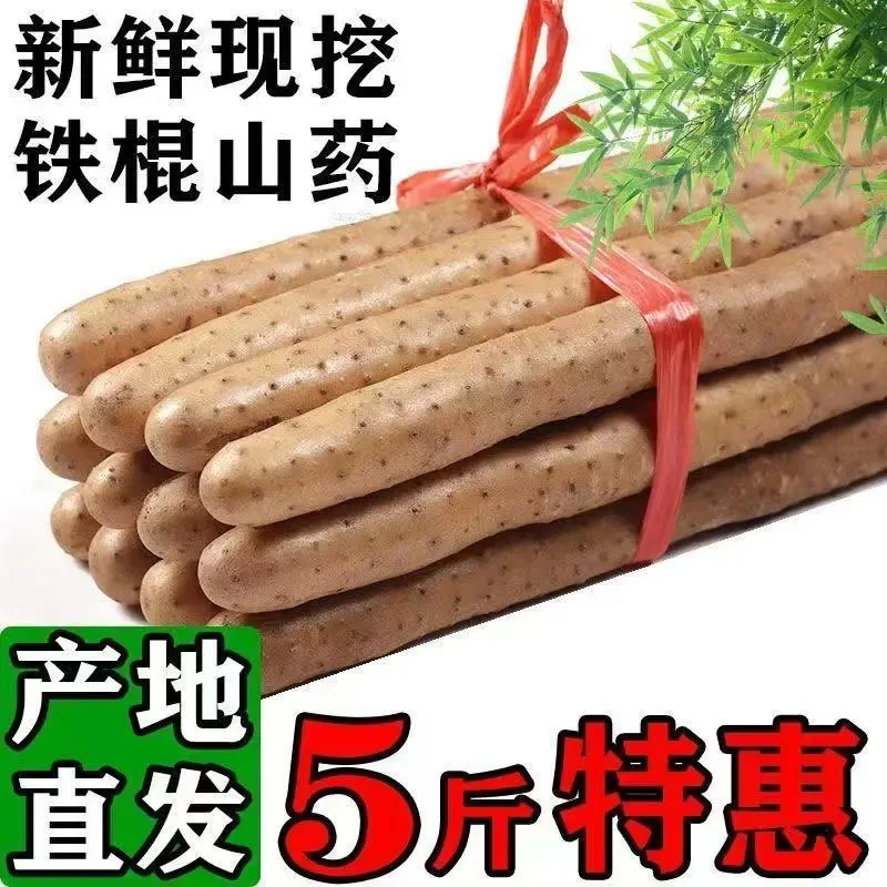 a新鲜正宗铁棍麻山药皮薄细腻粉糯面甜