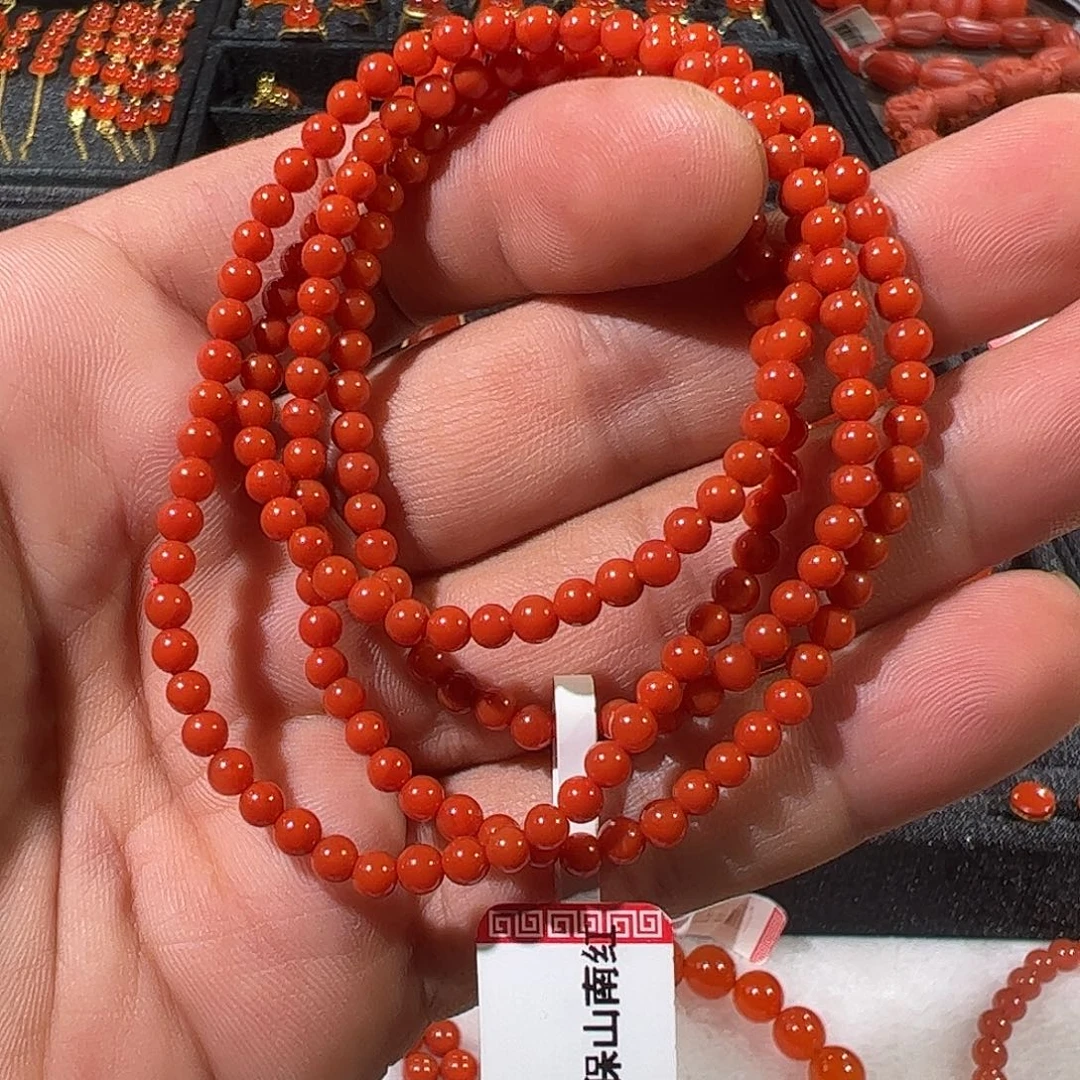 南红玛瑙未镶嵌手链