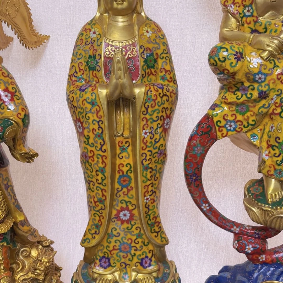 P***M铜景泰蓝观音一尊高80