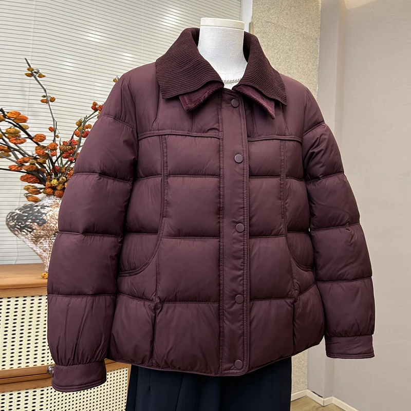 时尚妈妈装轻薄保暖棉服外套冬季新款洋气宽松加厚棉衣中老年棉袄