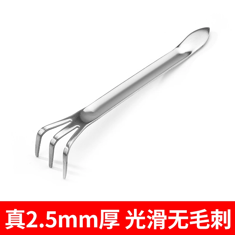不锈钢盆景耙子神器熊手压土抓养花园艺工具盆景的手盆小两用盘景