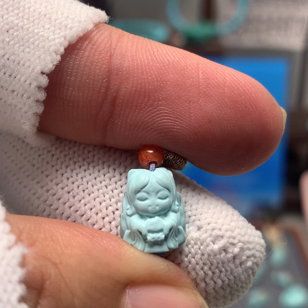 绿松石未镶嵌挂件