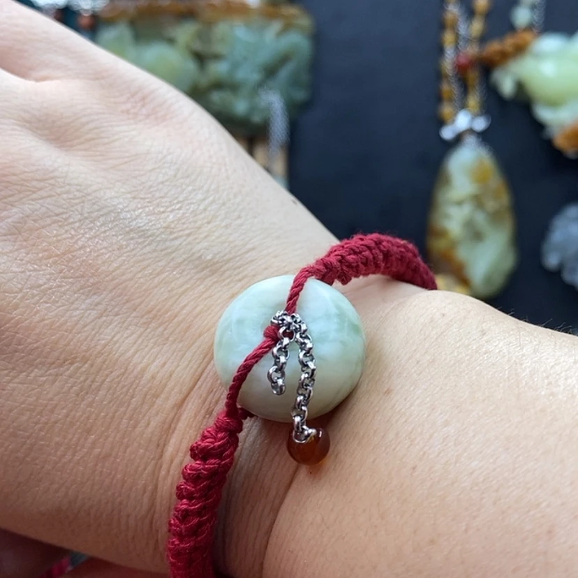 【闪购商品】蛇纹石玉手牌未镶嵌