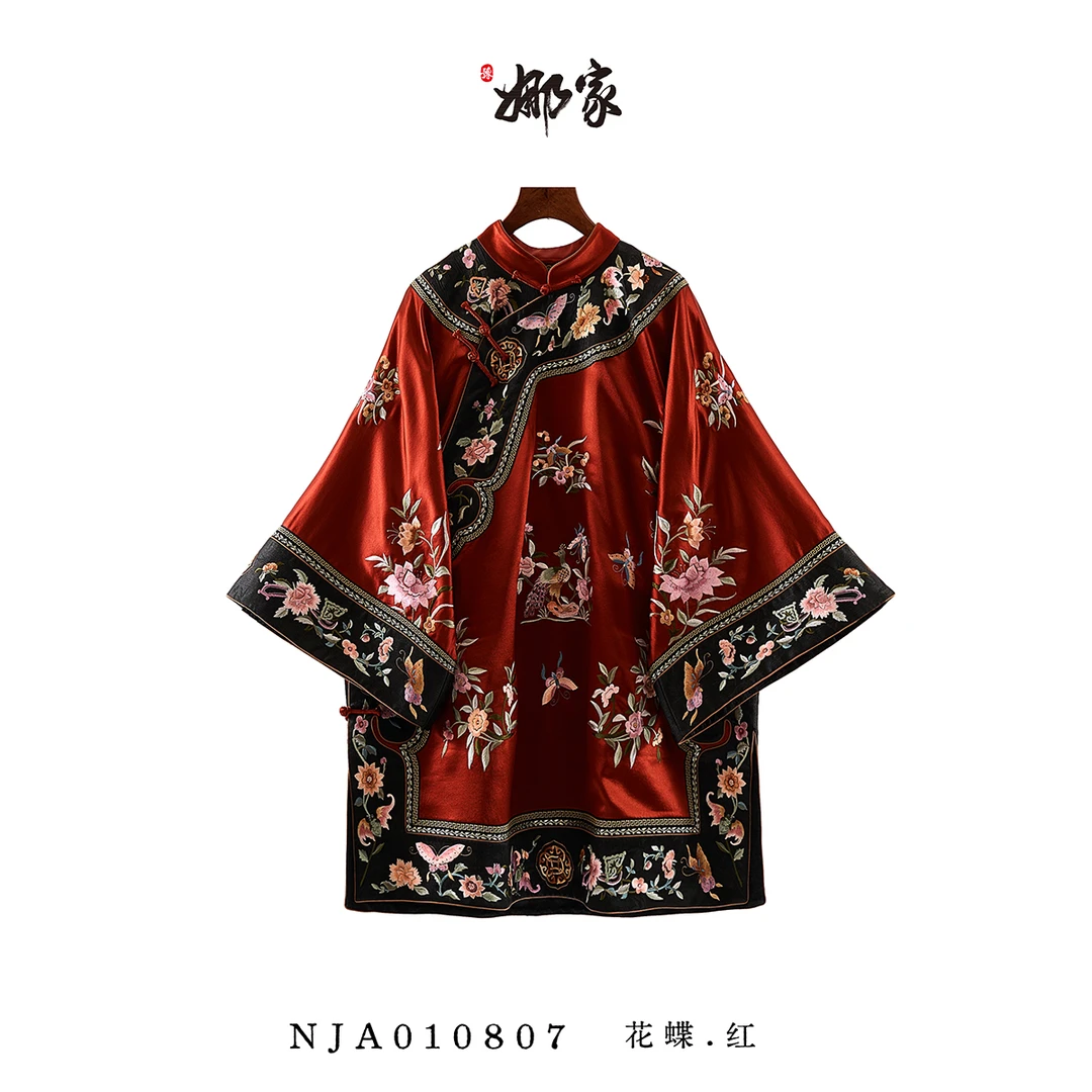 娜家国风花蝶刺绣太太服上衣NJA（010807）