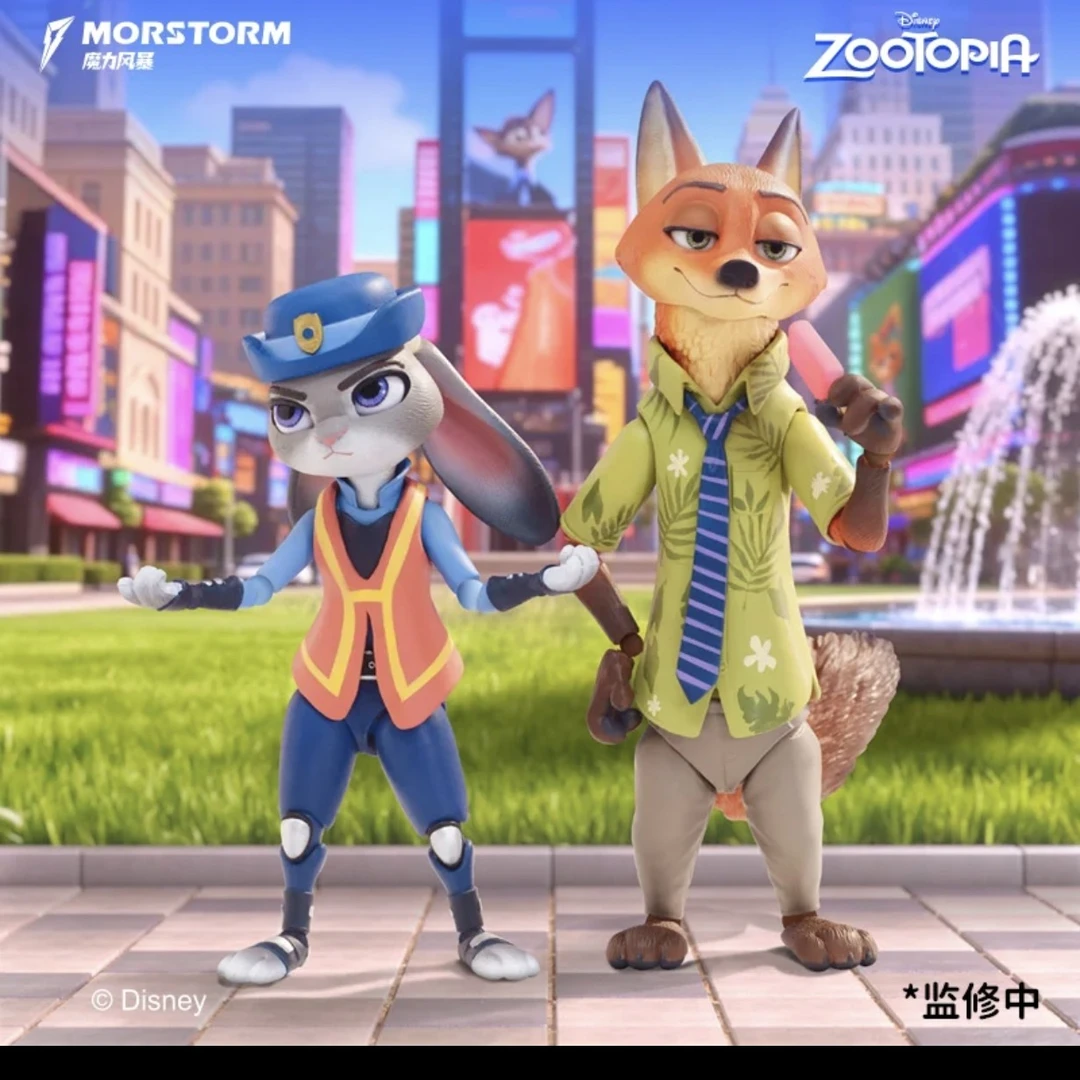 魔力风暴.迪士尼正版疯狂动物城可动人偶朱迪尼克盲盒手办