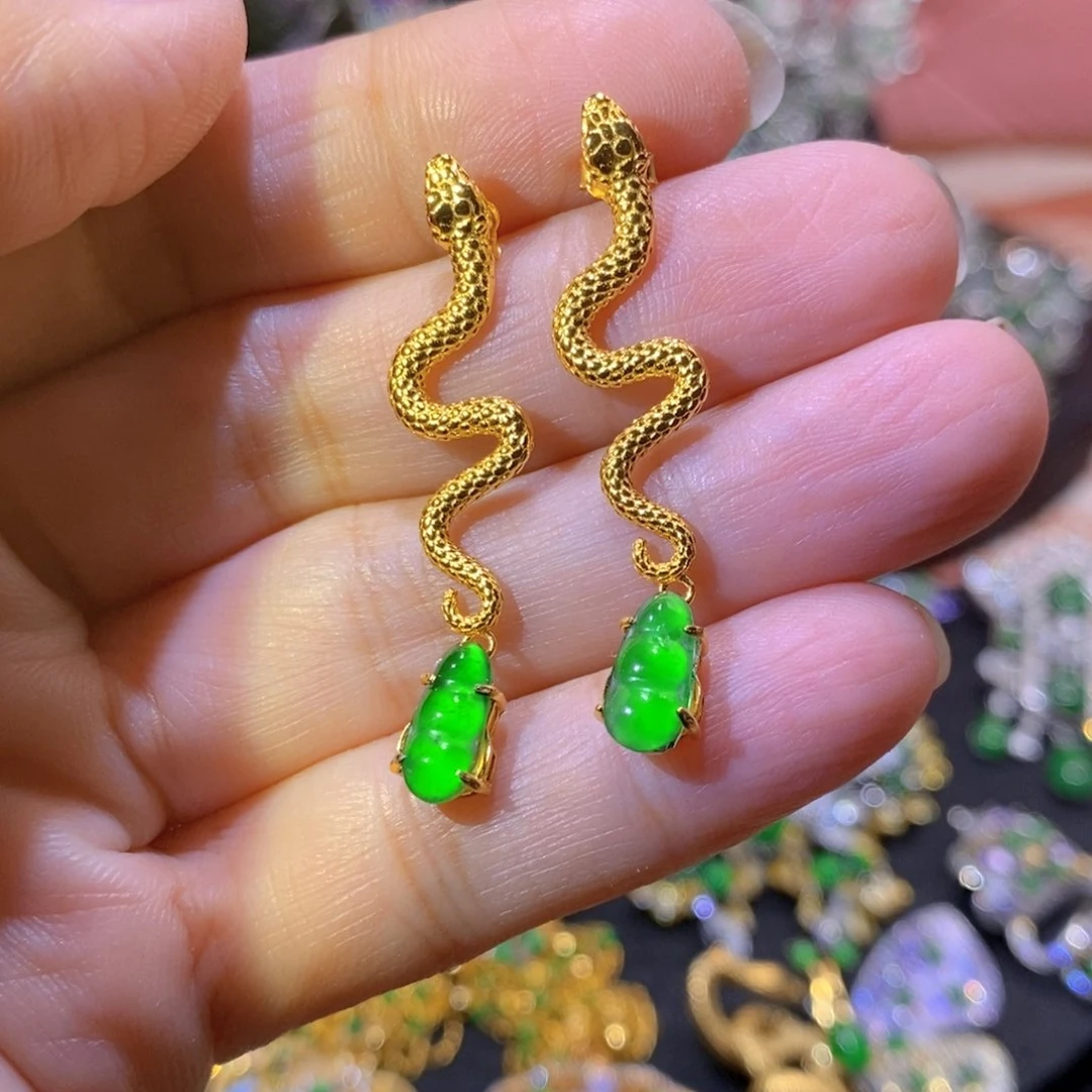 银S925镶嵌挂件翡翠