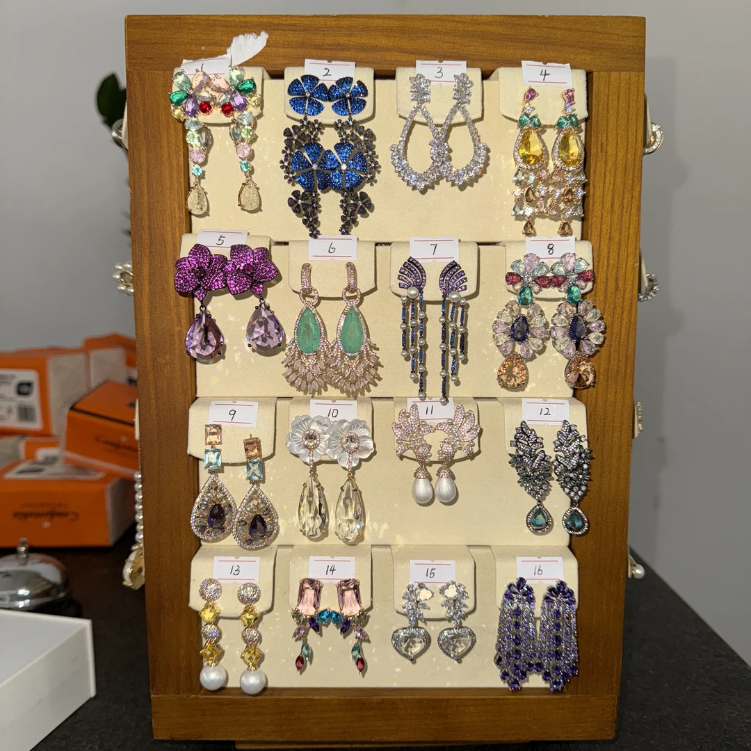 合金琉璃耳饰 【全疆包邮】民族风高级感轻奢耳饰，纯银耳针防过敏