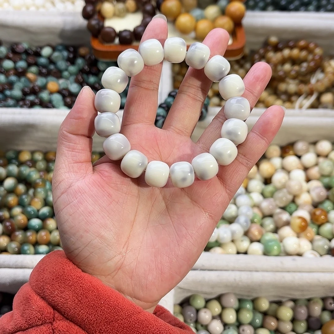 菩提根/象牙果吊坠烦****堡卡14紫色手串