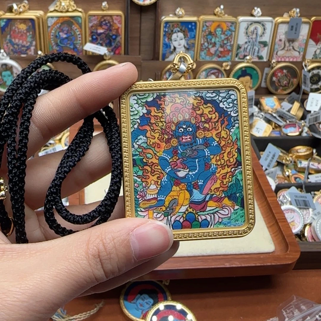 吊坠替*羊古祥手绘唐卡