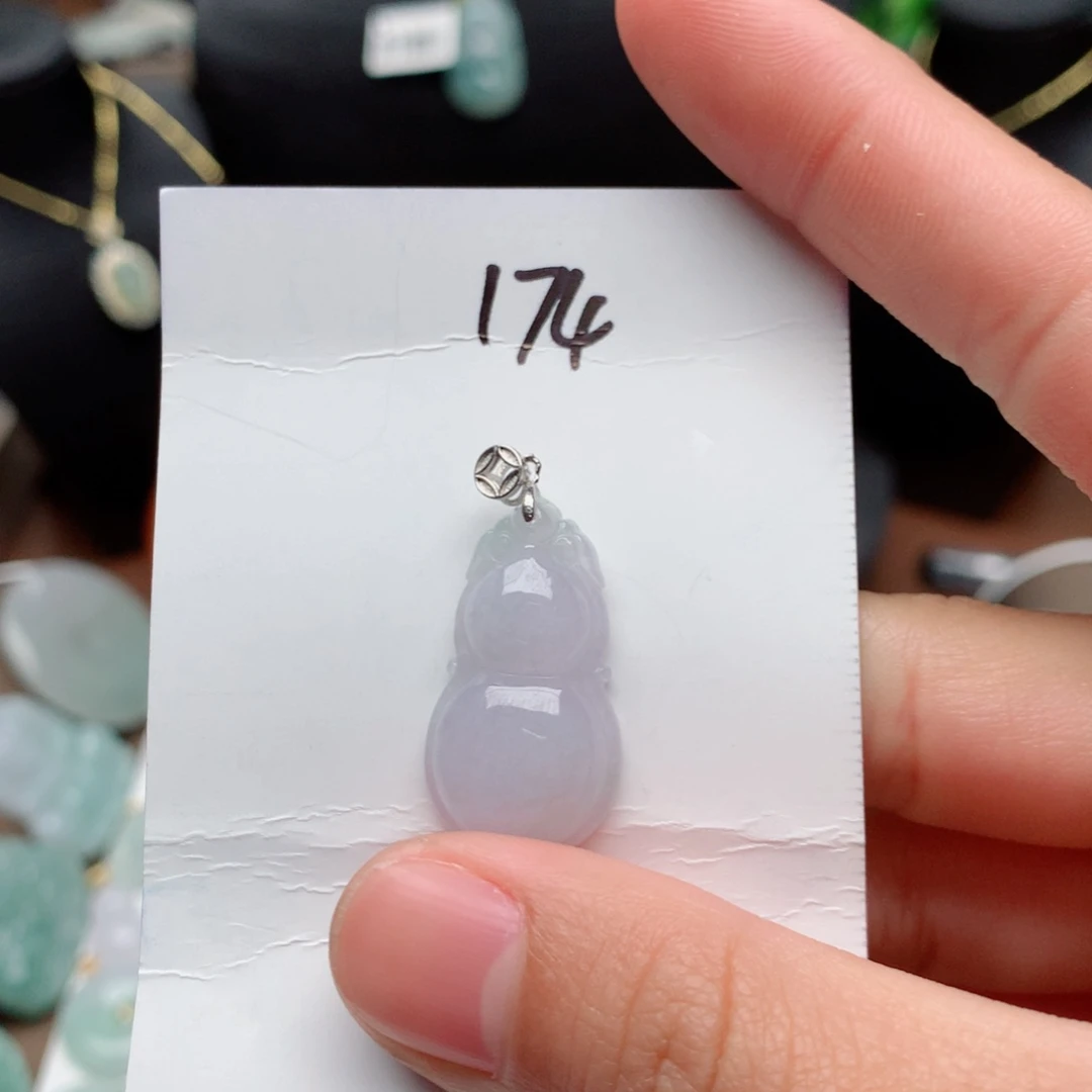 翡翠颈饰银S925镶嵌吊坠