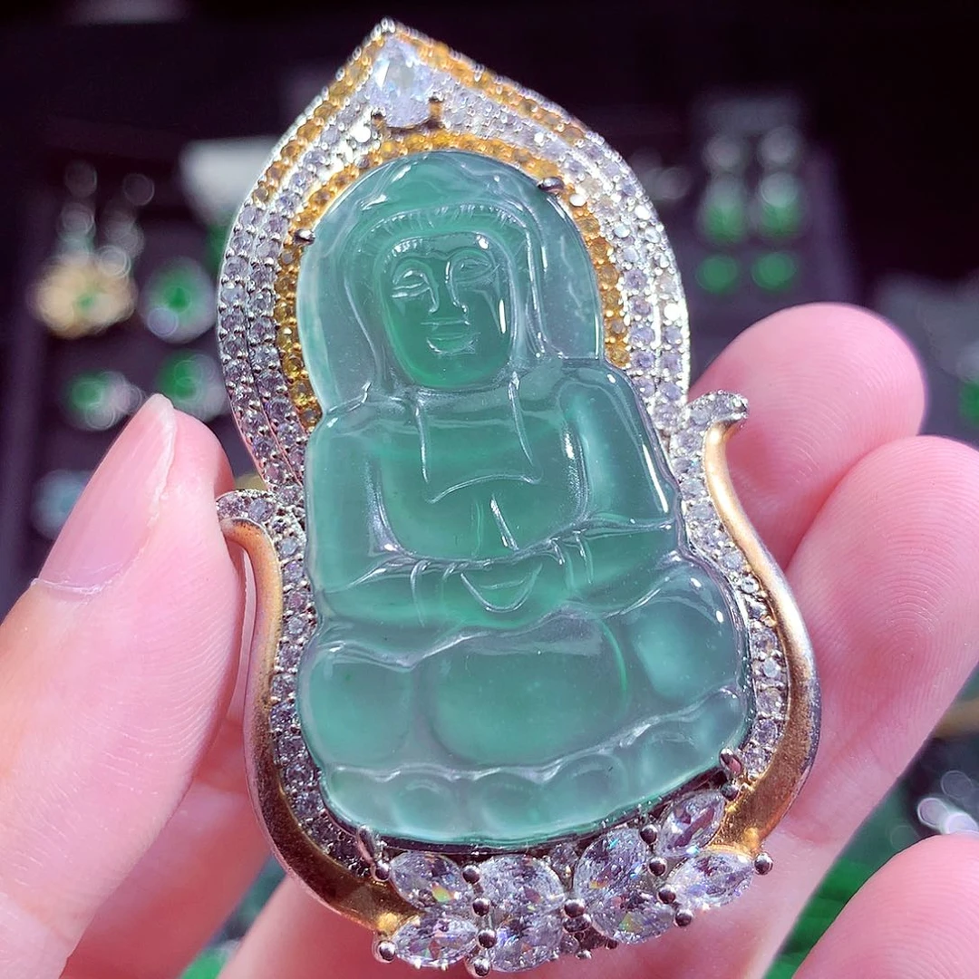 翡翠未镶嵌颈饰天然