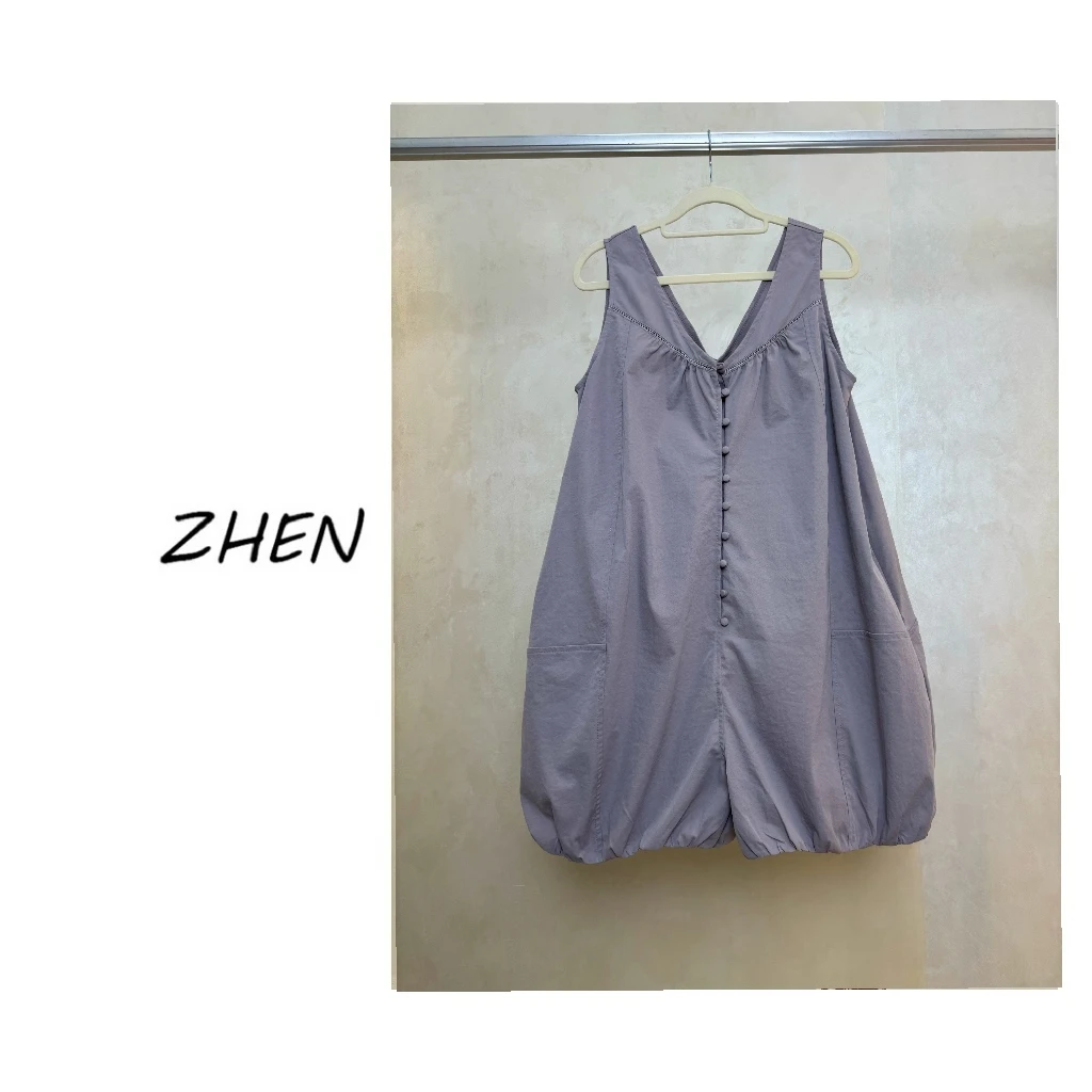 【ZHEN】25Y00194 2025新款修身显瘦时尚气质小众设计师款连体裤