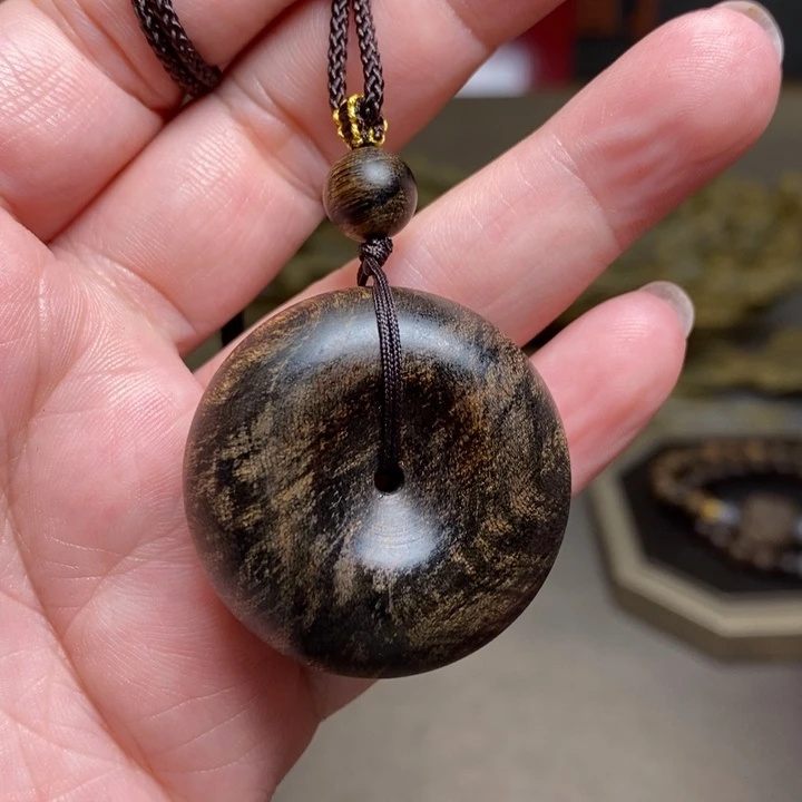 沉香木手串越南芽庄白棋楠瘤疤吊坠