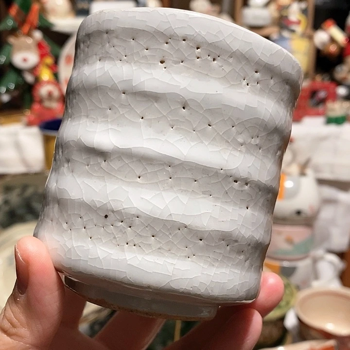 日本作家器粉引手握杯