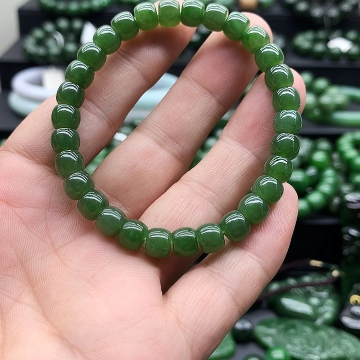 手链未镶嵌和田玉（碧玉）