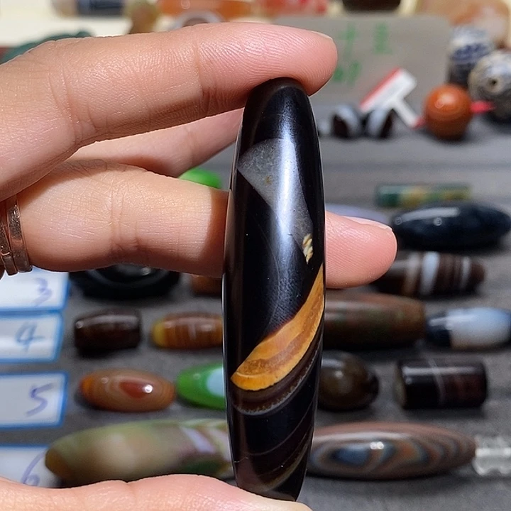 还***友玛瑙/玉髓合金颈饰