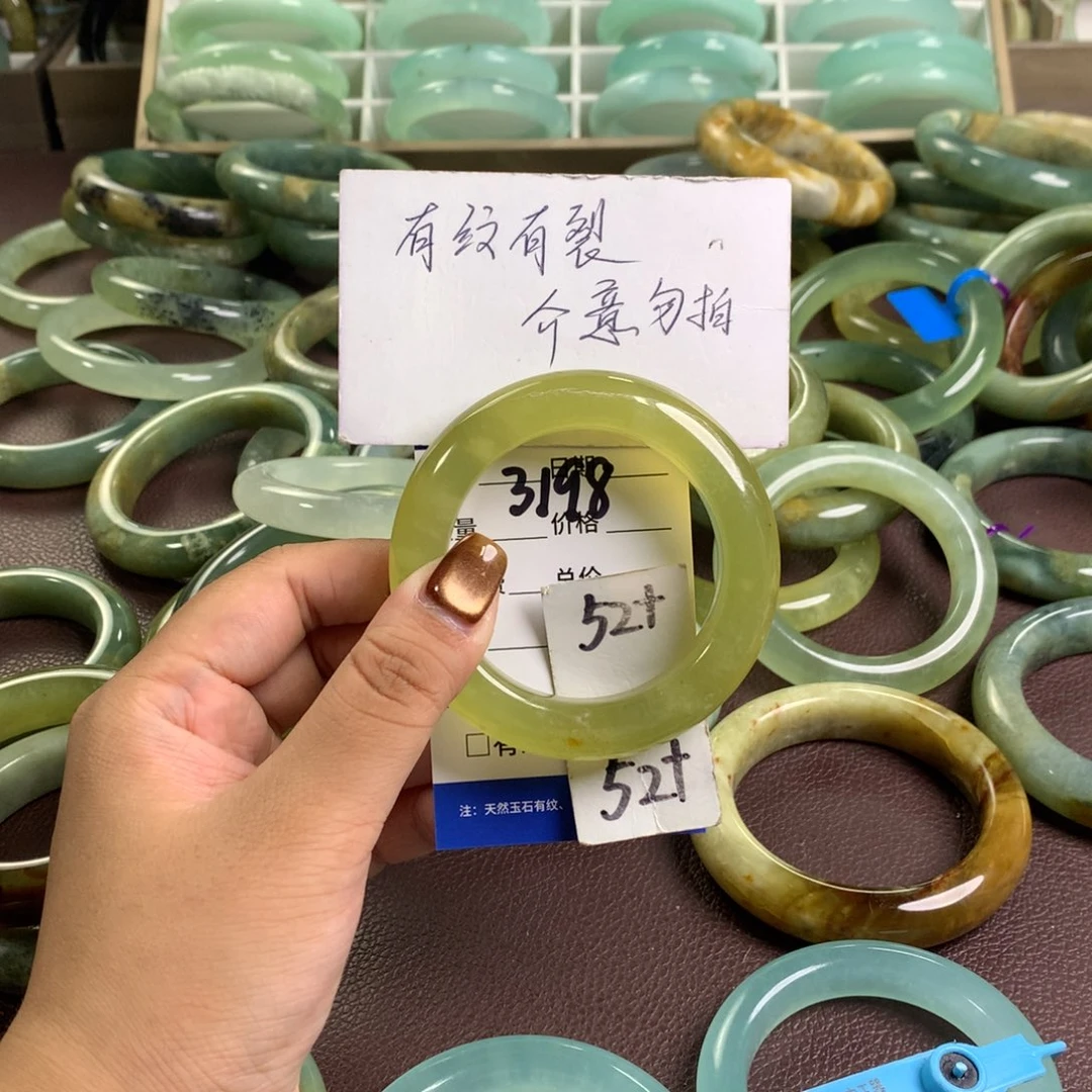 未镶嵌蛇纹石玉手镯3198