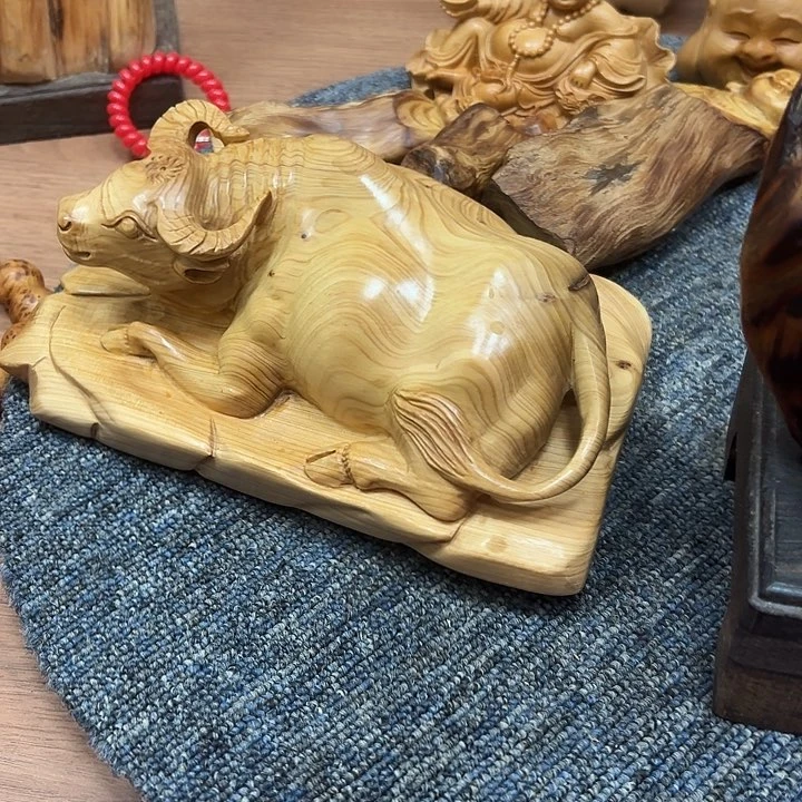 柏木用**渡太行崖柏手把摆件