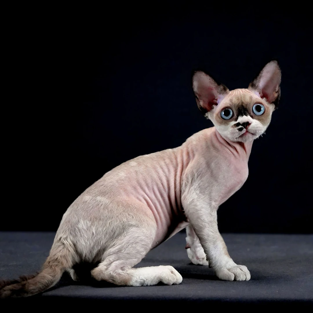 眼罩佐罗德文卷毛猫弟弟