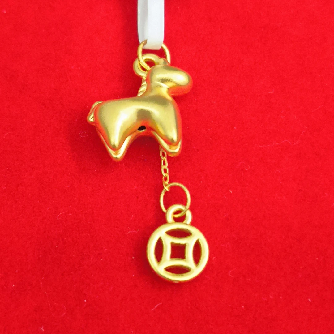 【莹莹专享】足金999投资金 马有钱 ZP 0.57 添金纳福