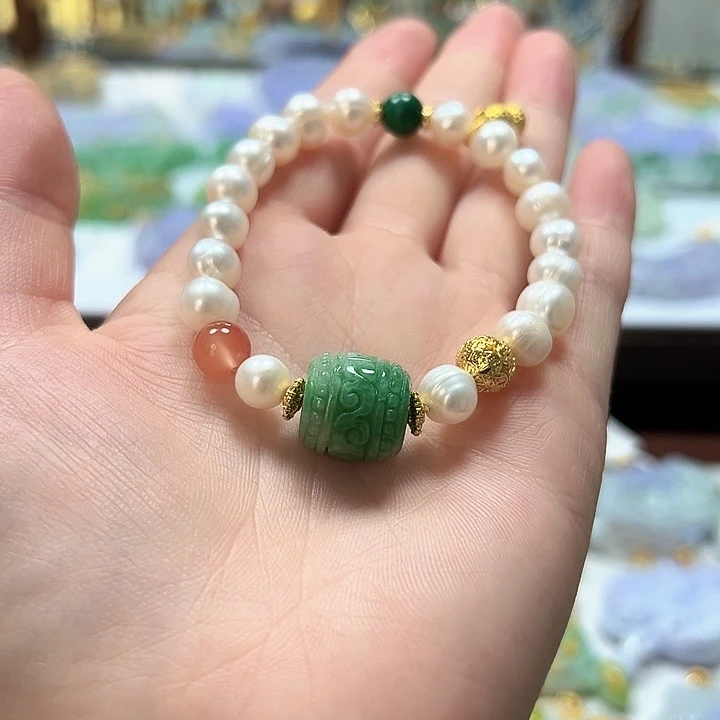 未镶嵌翡翠手链长****d手串