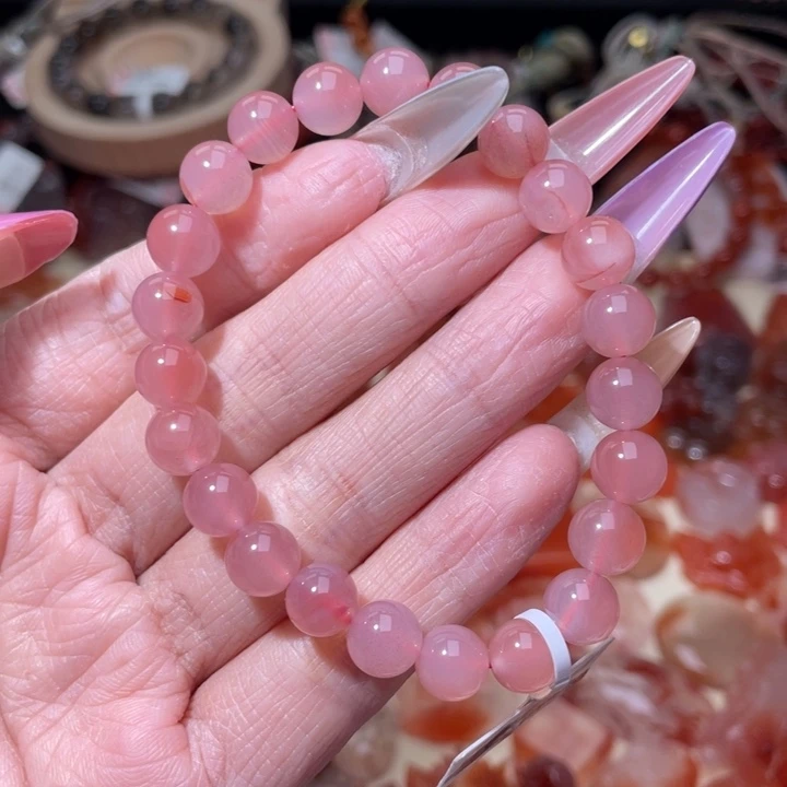 南红玛瑙冰飘单圈8mm未镶嵌2064