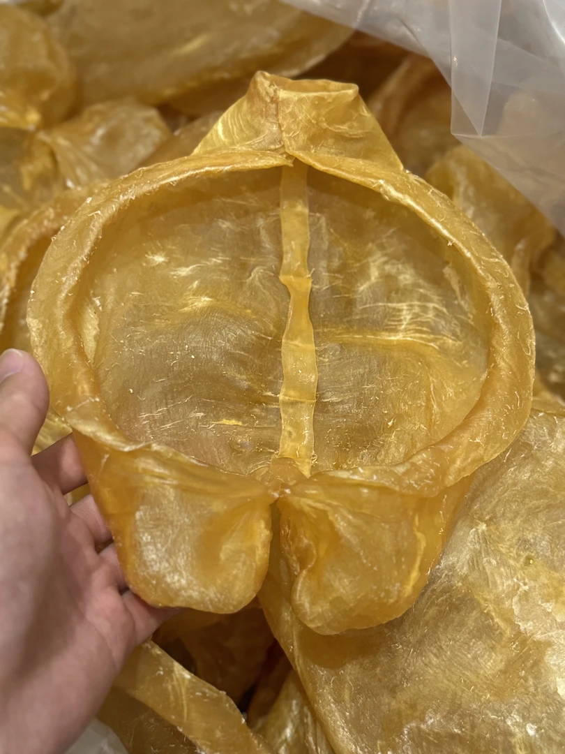 黄花胶片 4头左右 精选老胶 足干 原胶原晒