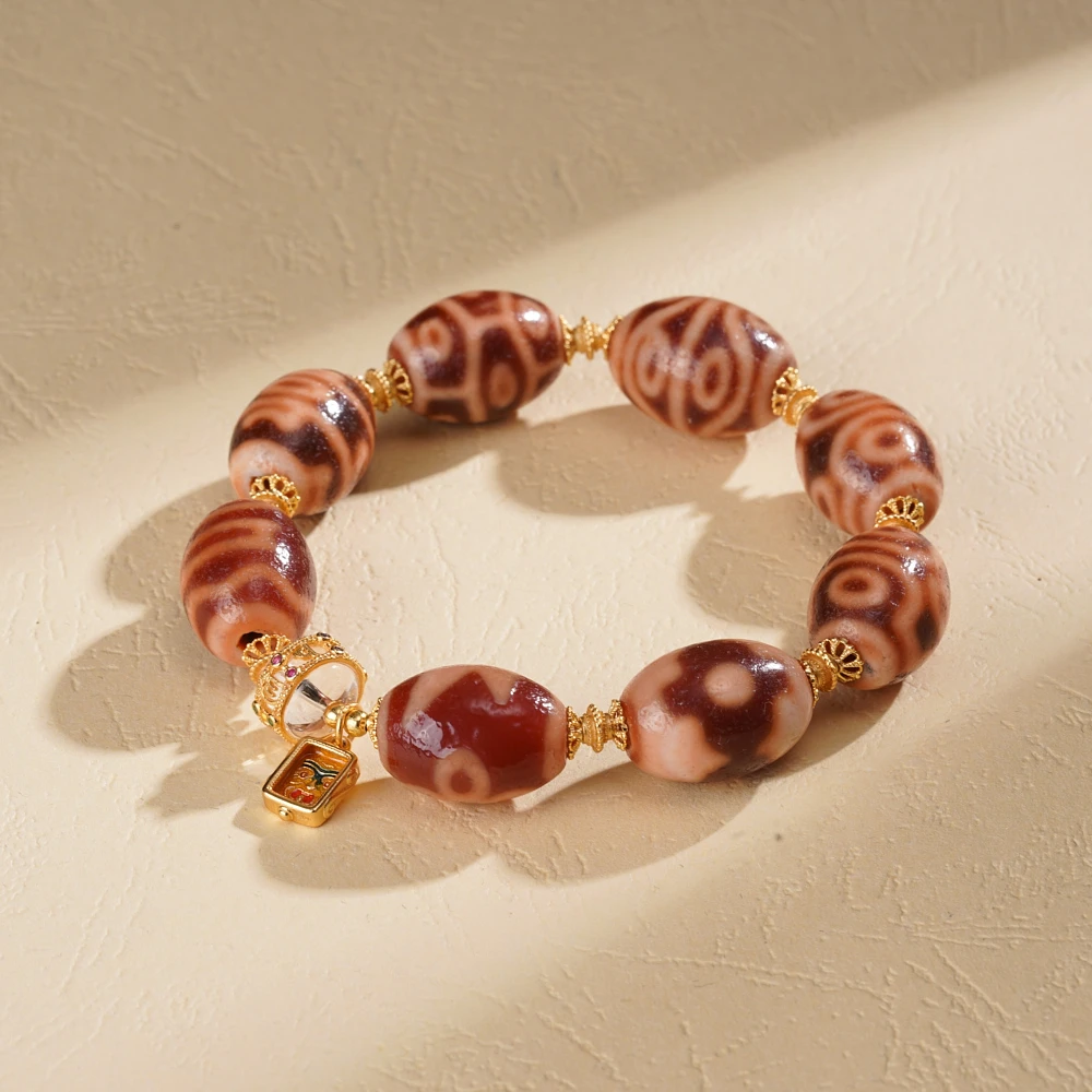 云丹拉姆丨JC橘肉达洛多宝天珠手串多样性发其一