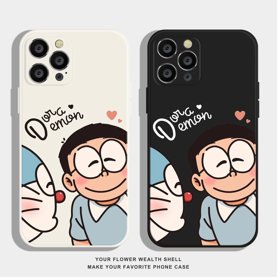 叮当大雄适用苹果16魔方手机壳iphonepromax全包精孔仿液态硅胶