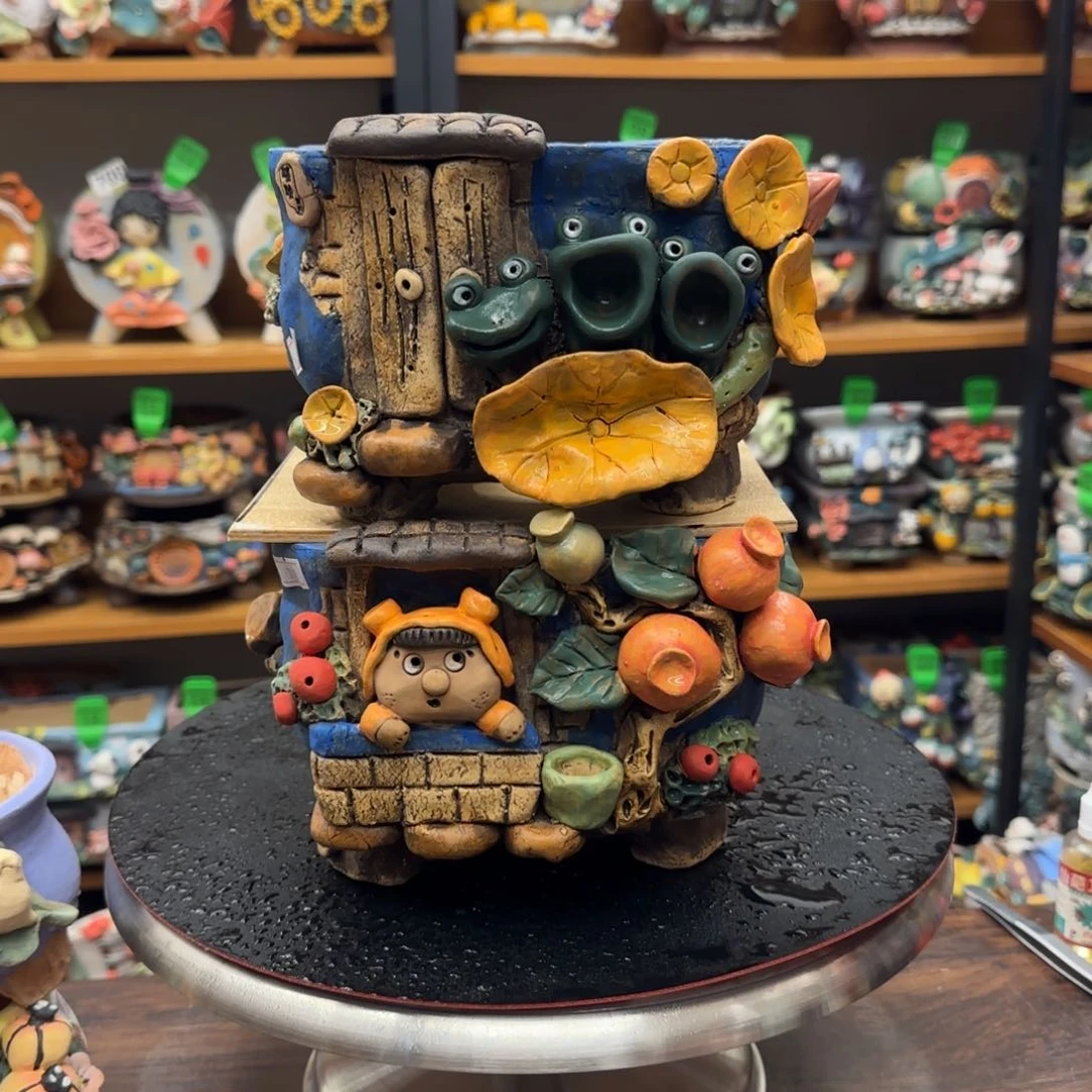 【闪购商品】陶瓷小*粗陶手捏