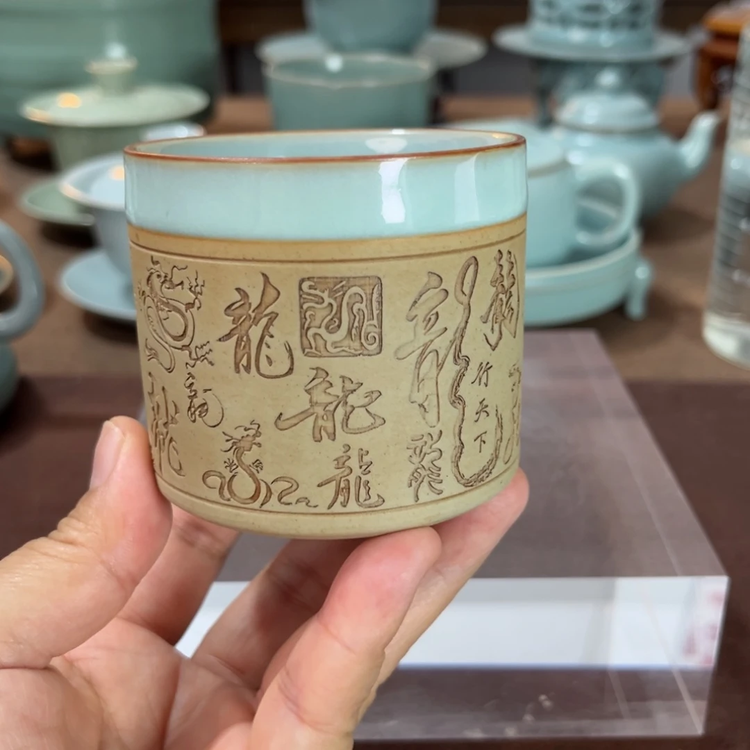 微瑕扳指原矿汝官窑作品
