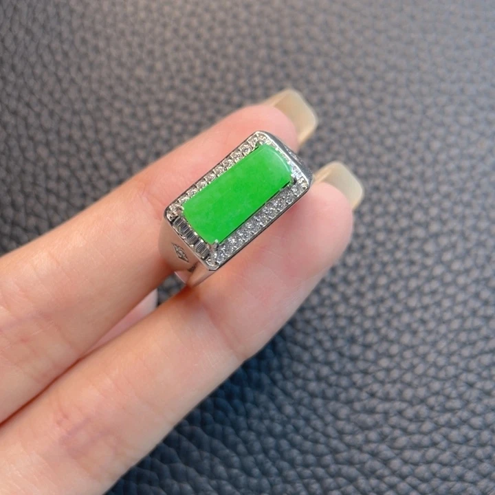 翡翠银S925镶嵌吊坠(不含链)