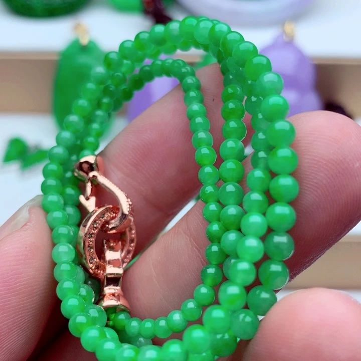 翡翠未镶嵌毛衣链