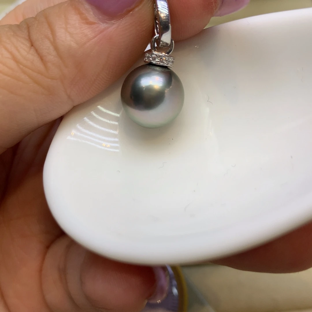 颈饰银S925镶嵌海水珍珠