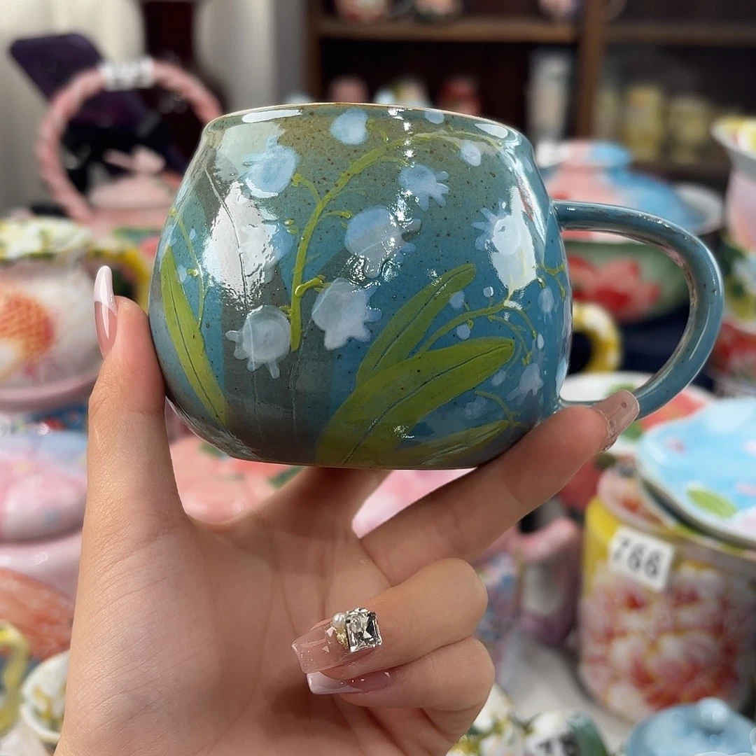 瓷片景德镇手绘高温釉下彩陶瓷茶具