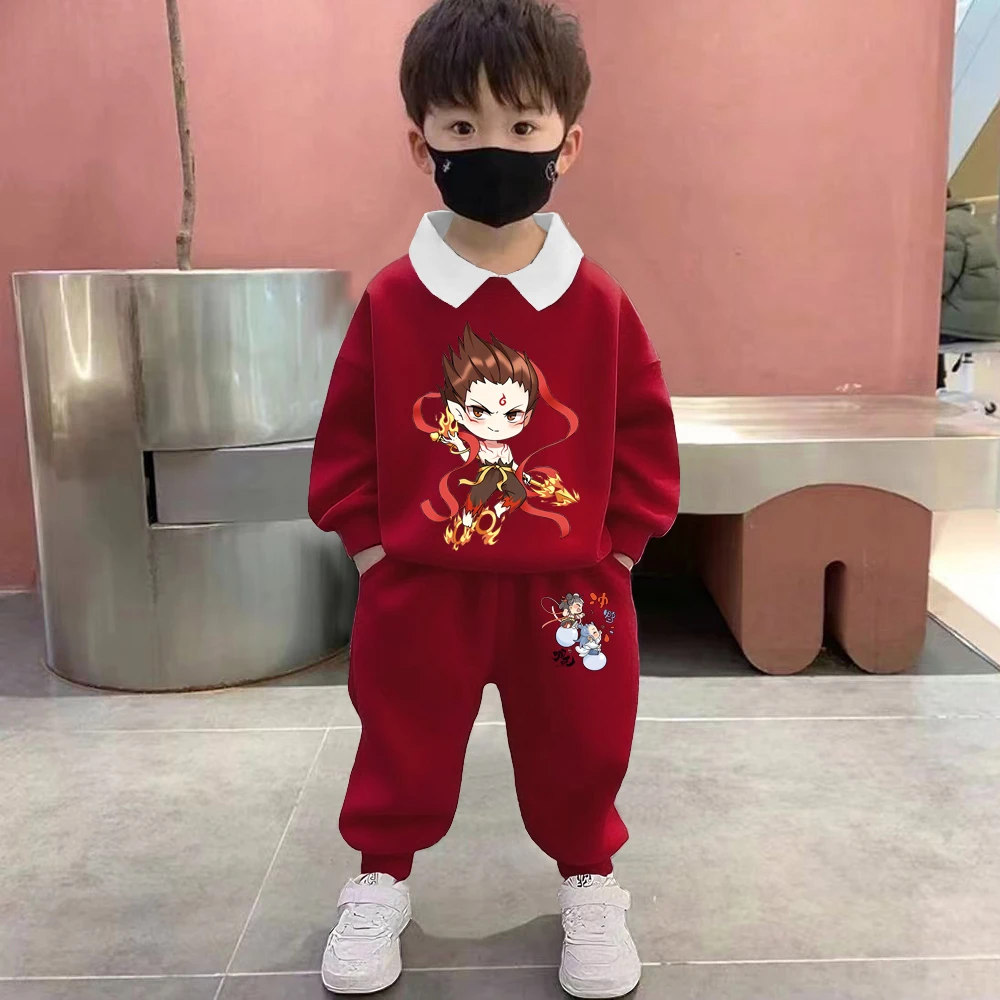 男女童新款秋装2025炸街潮服潮酷痞帅童装卫衣儿童春秋套装外出服