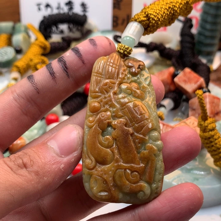 翡翠未镶嵌颈饰保真天然a货翡翠
