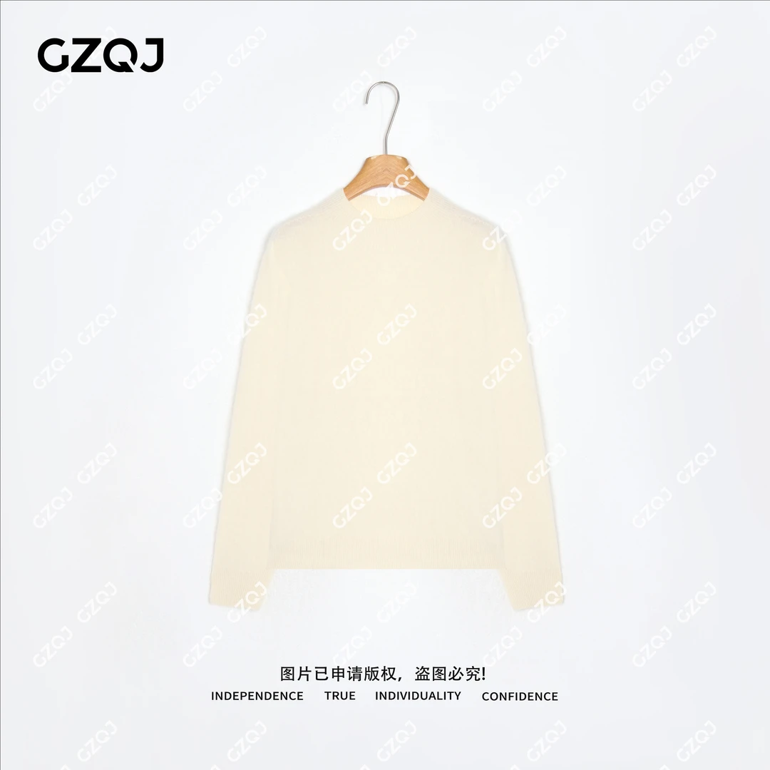 老琴私服【中秋福利】琥珀流光风绵羊毛山羊绒拉绒毛衣女秋冬季0864