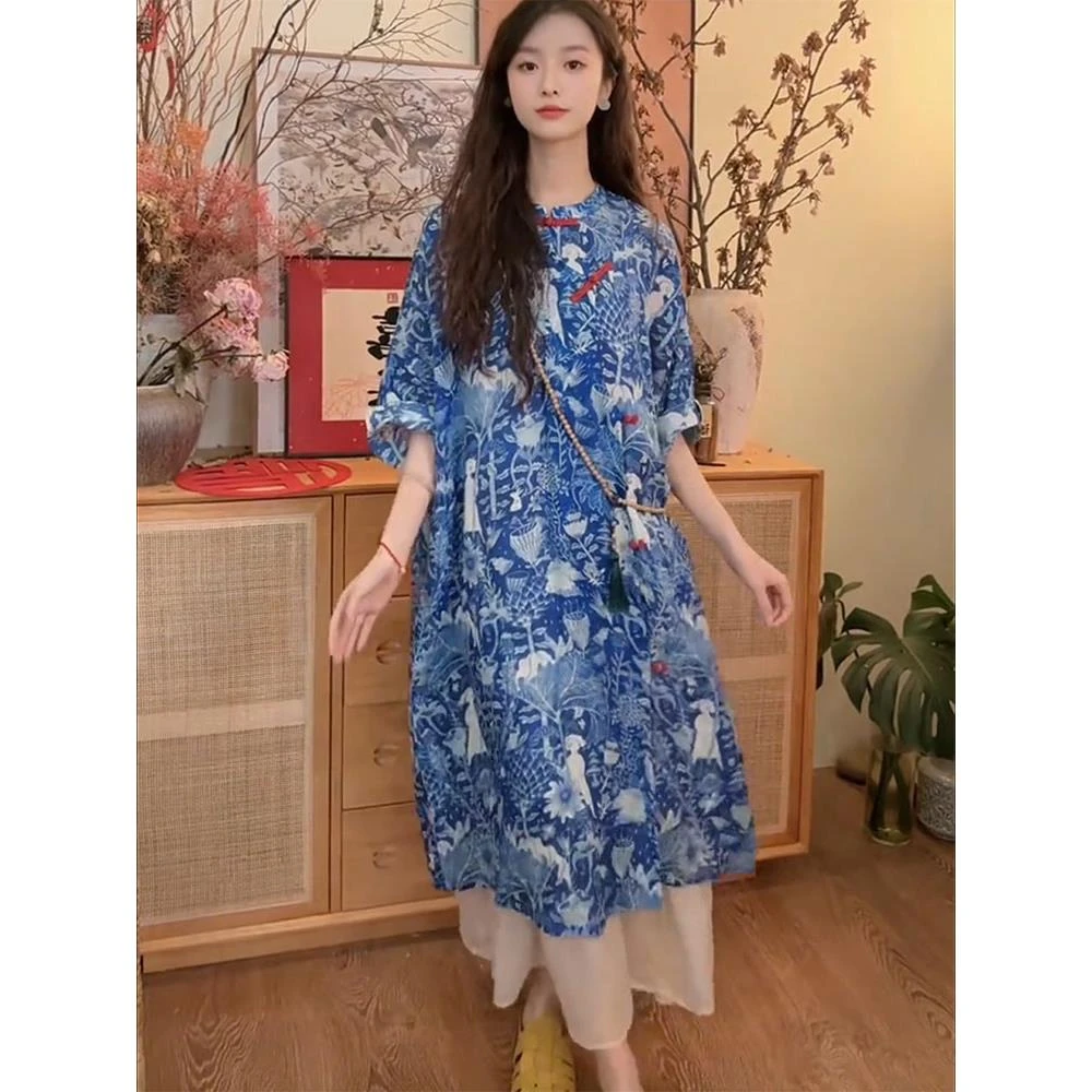 新中式女装国风气质高级感连衣裙女2025夏季新款今年流行爆款裙子