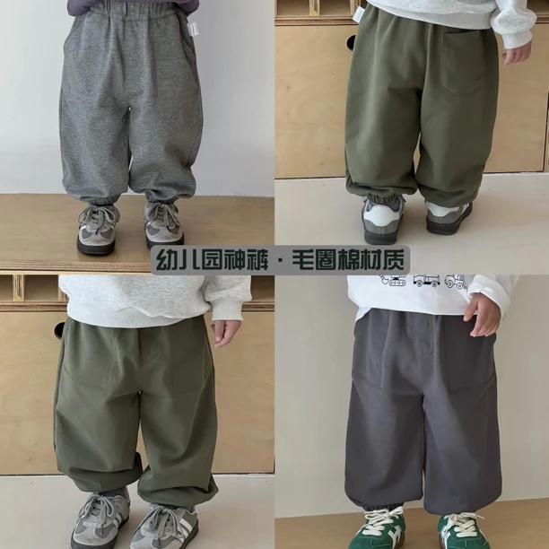【幼儿园神裤】小童春装裤子男童卫裤