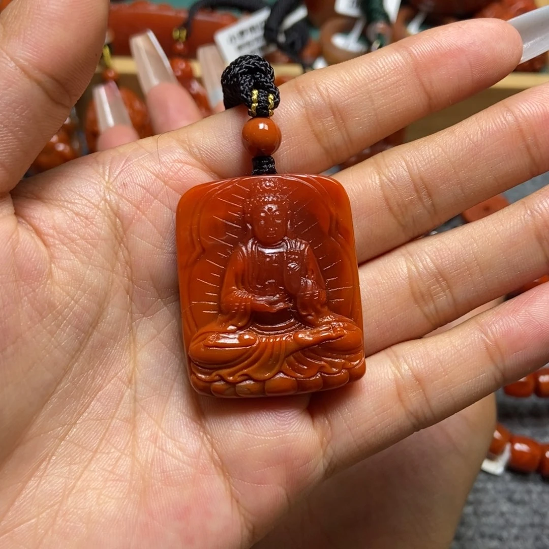 南红玛瑙未镶嵌吊坠(不含链)