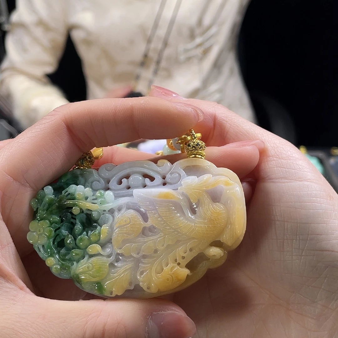 翡翠颈饰未镶嵌代编织