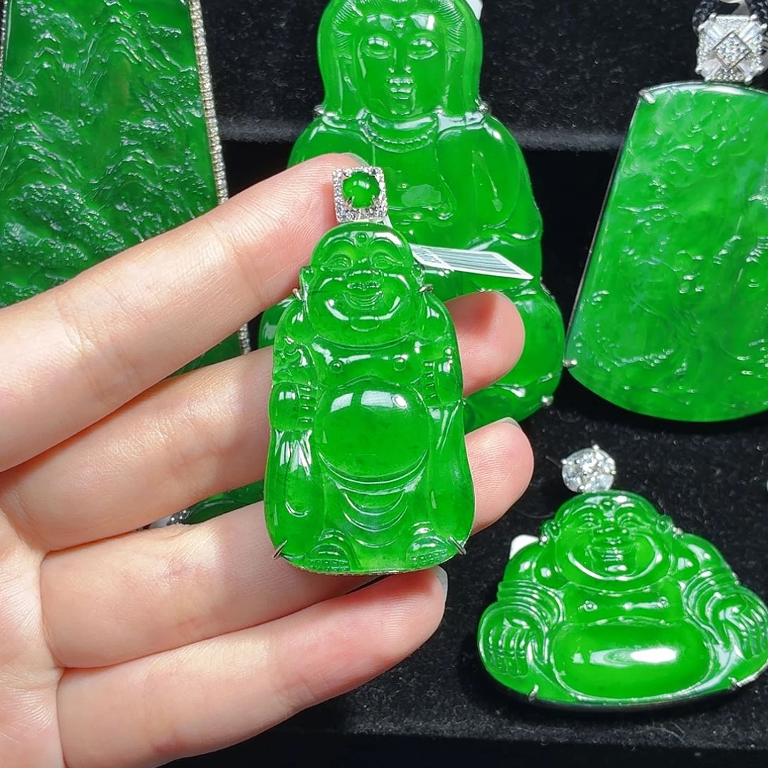 翡翠未镶嵌颈饰天然A货翡翠